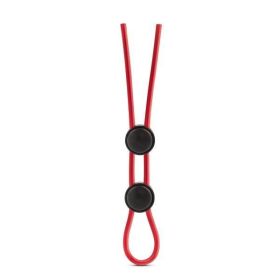 Stay Hard Silicone Double Loop Cock Ring Red