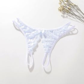 Women's lace  panties (Option: White-XL)