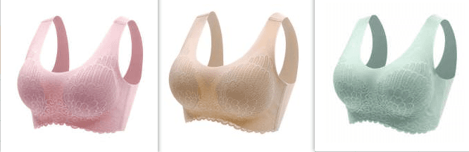 Natural Thai Latex Underwear 4.0 Angel Wings Seamless One Piece Women'S Lace Sports Bra Without Steel Ring (Option: SuitE-L)